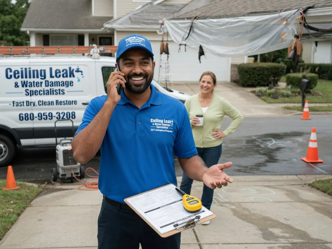 Ceiling Leak Cleanup Whitewright, TX FAQs